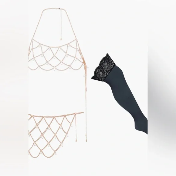 Savage X Fenty. XL/1X. Rose Gold/Black Caviar - Picture 6 of 7